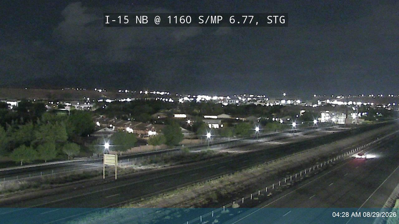I-15 NB @ 1160 S / MP 6.77, STG live camera view