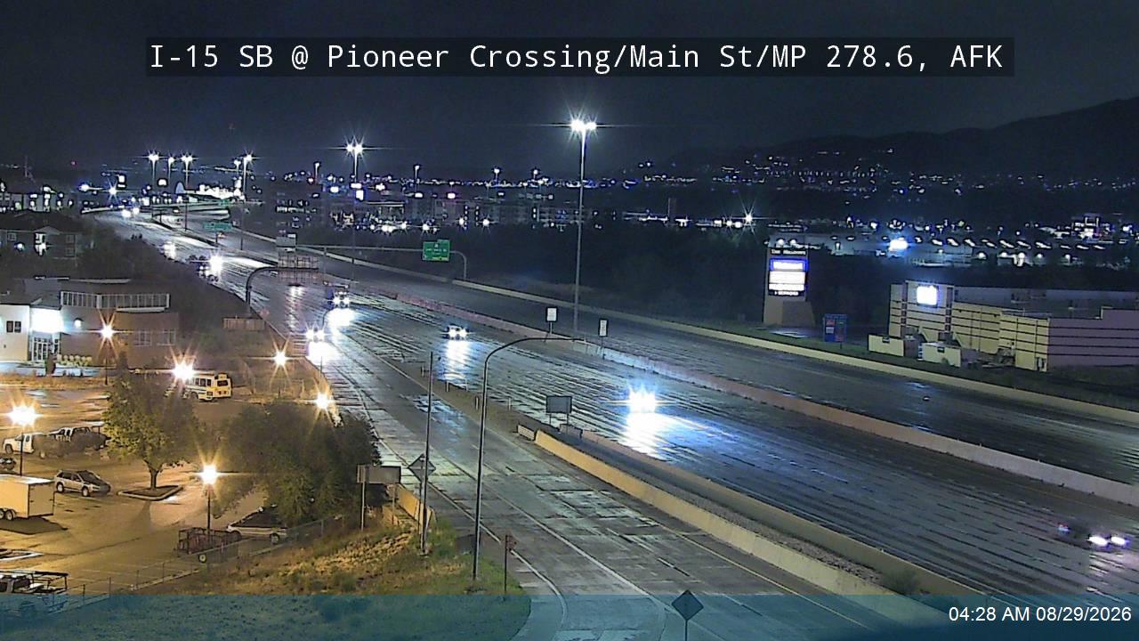 I-15 SB @ Pioneer Crossing / Main St / SR-145 / MP 278.6, AFK live camera view