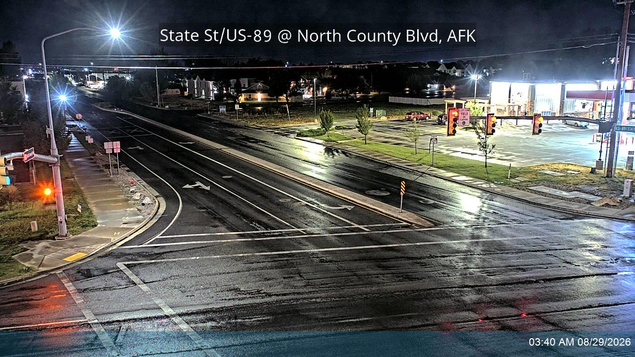 State St / US-89 @ North County Blvd / 1100 E / SR-129, AFK live camera view