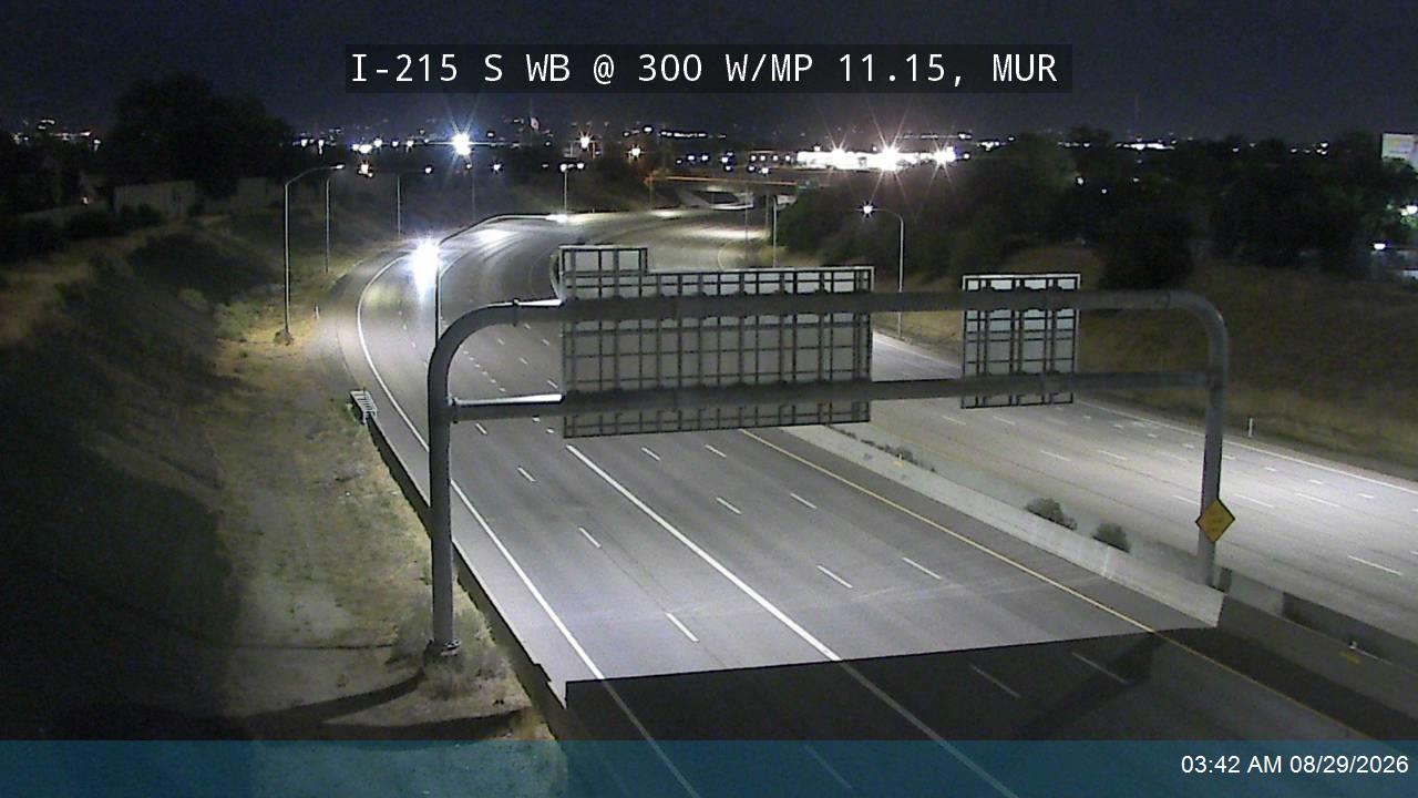 I-215 S WB @ 300 W / MP 11.15, MUR live camera view