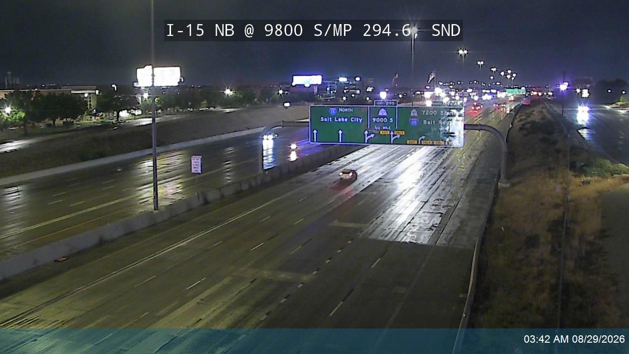 I-15 NB @ 9800 S / MP 294.6, SND live camera view
