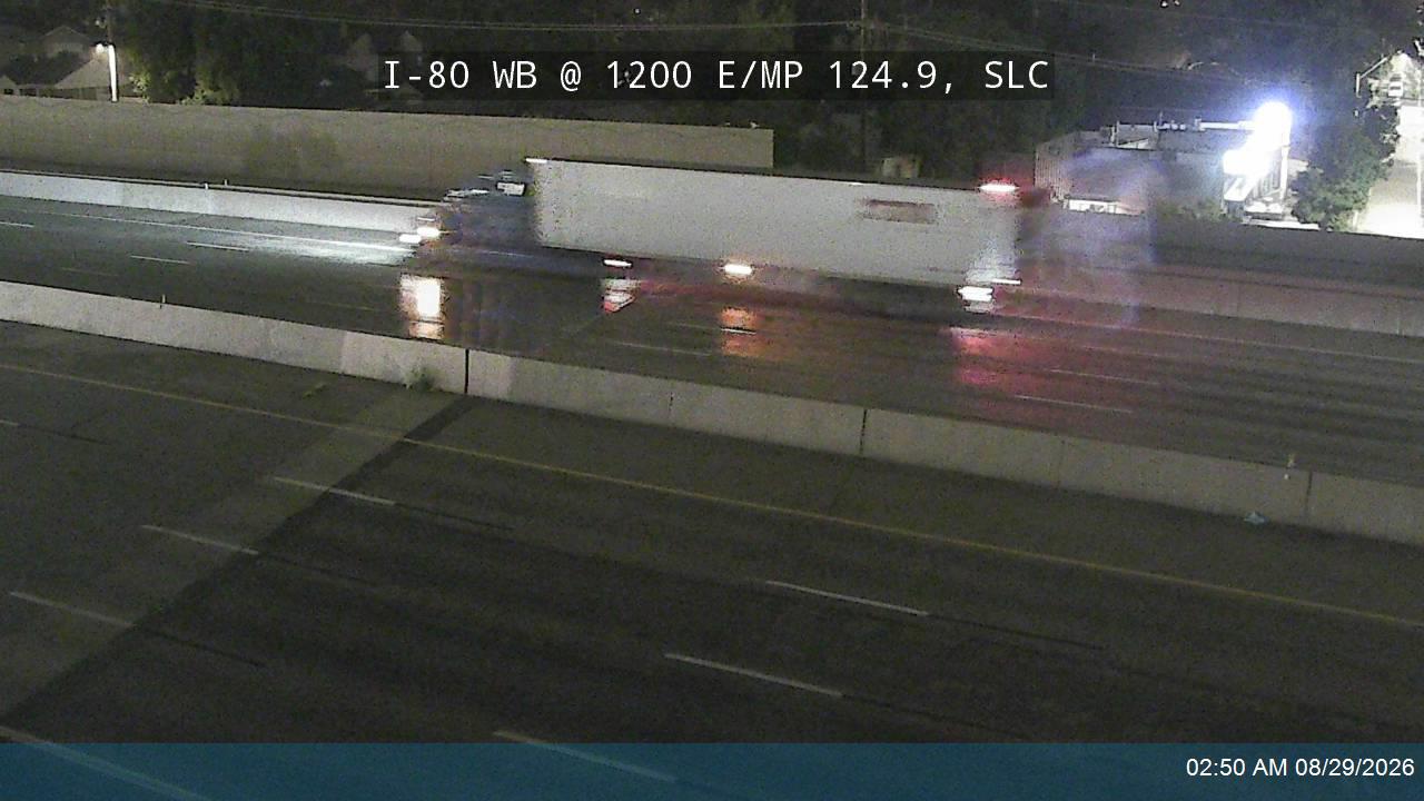 I-80 WB @ 1200 E / Highland Dr / MP 124.9, SLC live camera view