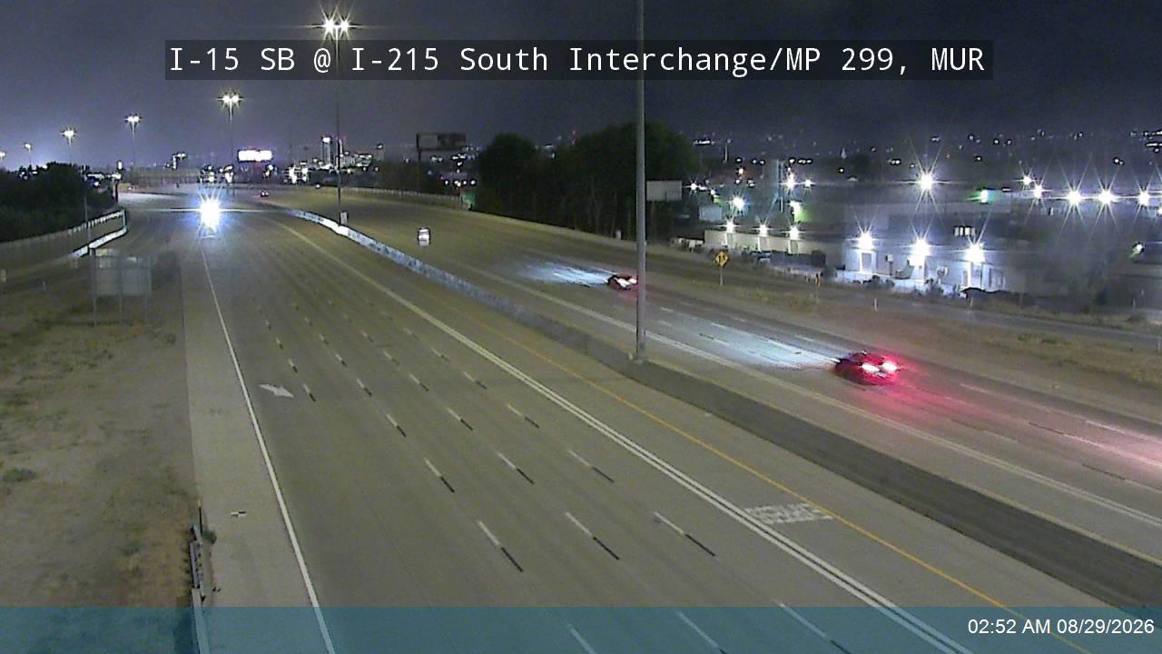 I-15 SB @ I-215 South Interchange / MP 299, MUR live camera view
