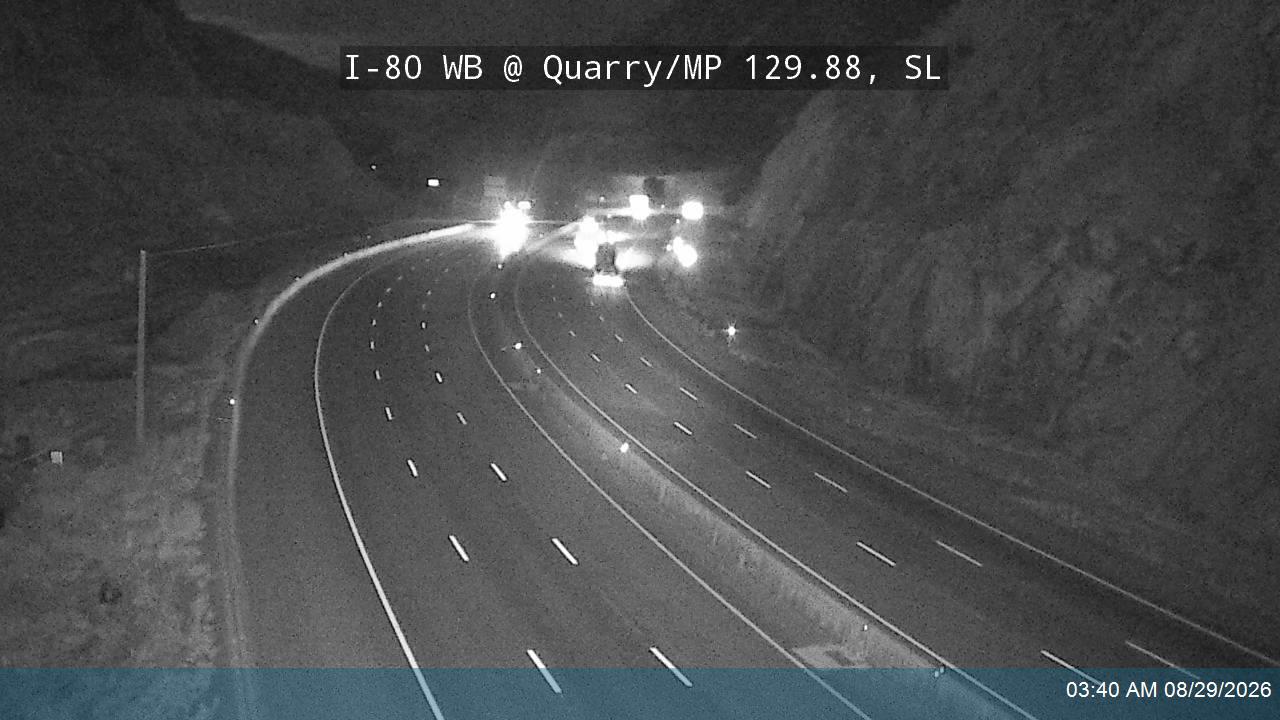 I-80 / Parleys Canyon WB @ Quarry / MP 129.88, SL live camera view