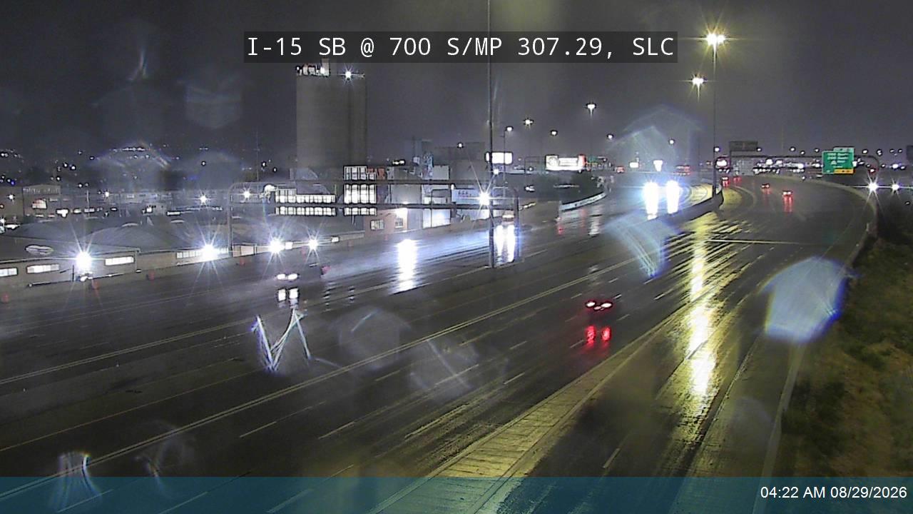 I-15 SB @ 700 S / MP 307.29, SLC live camera view