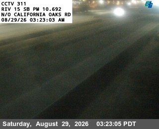 I-15 : (311) North of California Oaks Road live camera view
