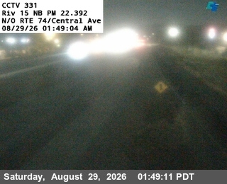 I-15 : (331) North of SR-74 / Central Avenue live camera view