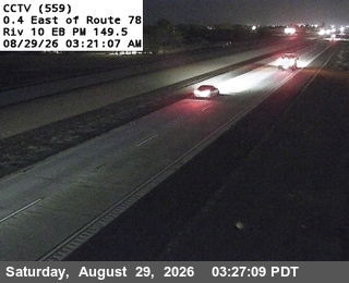 I-10 : (559) East of SR-78 live camera view