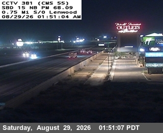 I-15 : (381) 0.75 mi s/o Lenwood Road live camera view