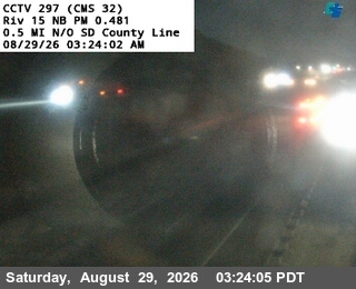 I-15 : (297) 0.5 mi N/O SD County Line live camera view