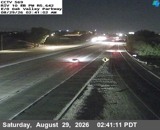 I-10 : (569) E/O Oak Valley Parkway live camera view