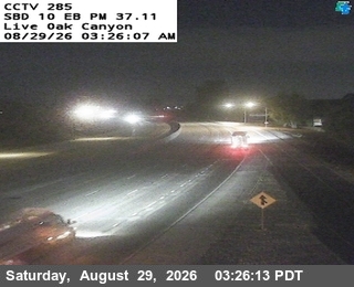 I-10 : (285) Live Oak Canyon EB Onramp live camera view