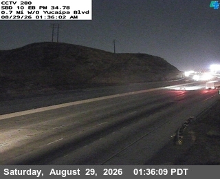 I-10: (280) 0.7 mi w/o Yucaipa Blvd live camera view