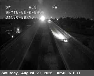 Hwy 80 at Bryte Bend live camera view