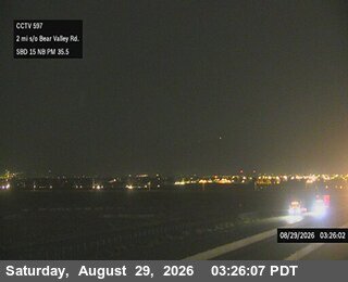 I-15 : (597) 2 mi s/o Bear Valley Rd. live camera view