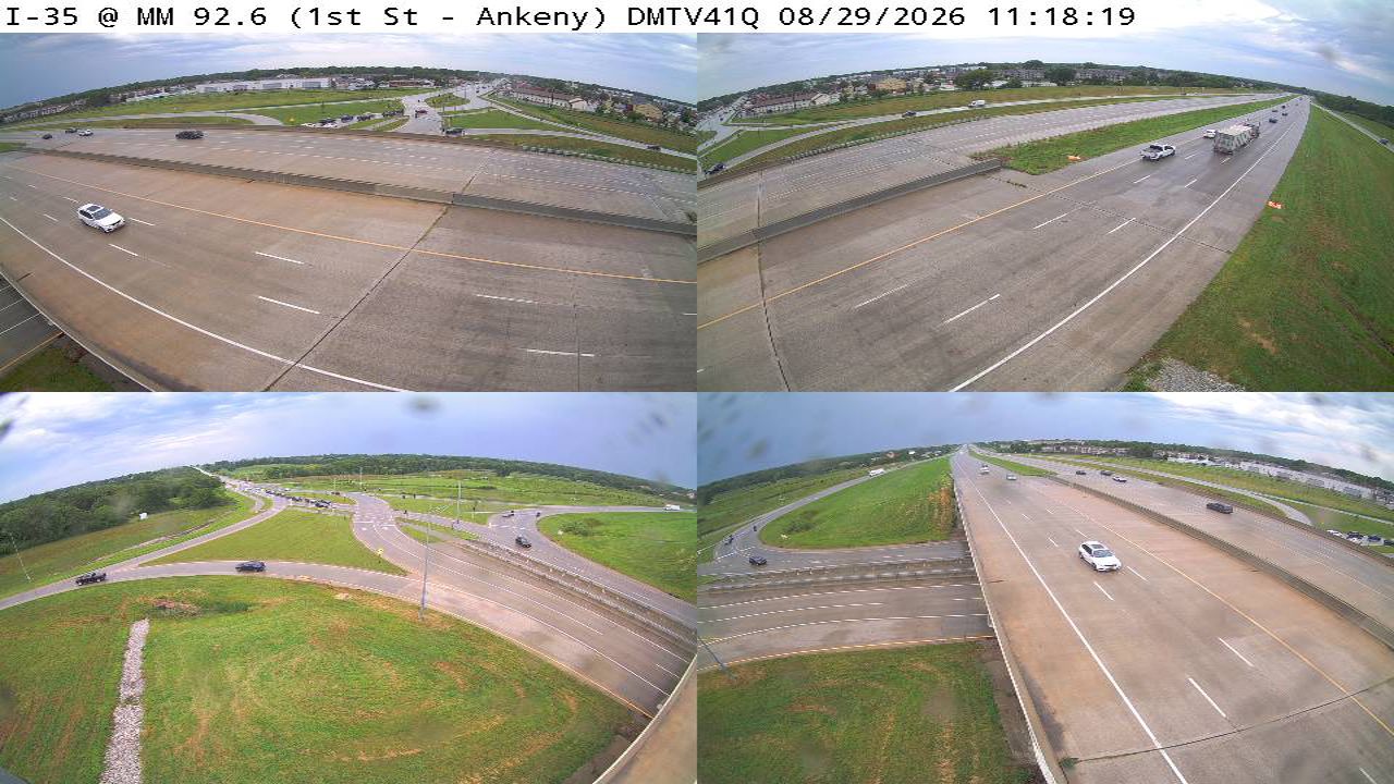 I-35 @ MM 92.6 (1st St - Ankeny)-Q live camera view