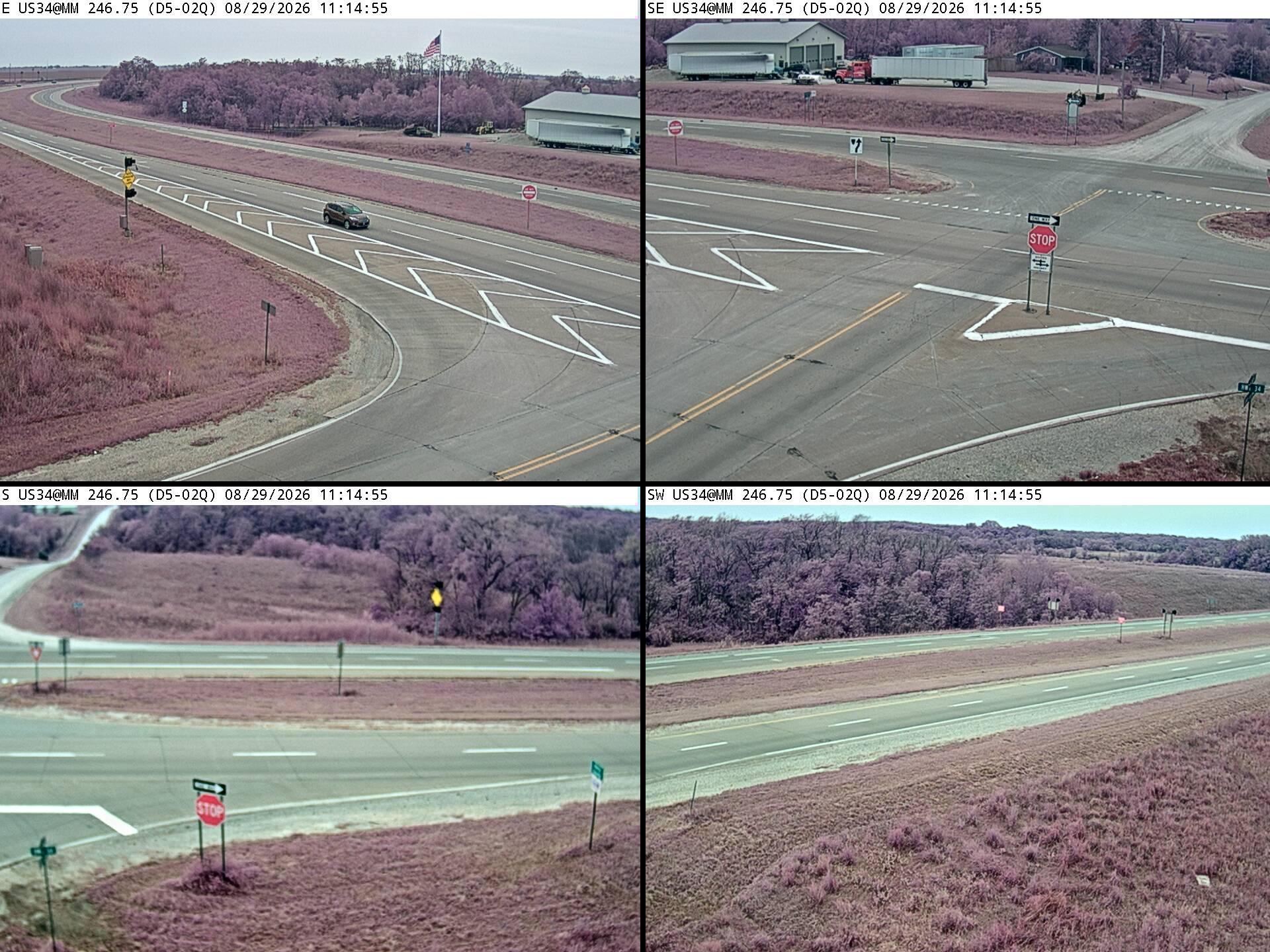US 34 @ MM 246.75 near New London ICWS QUAD (02Q) live camera view