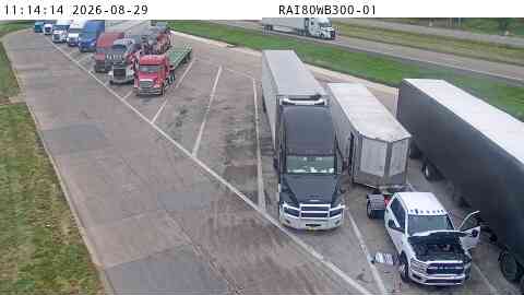 Rest Area: I-80 WB MM 300 near Davenport live camera view
