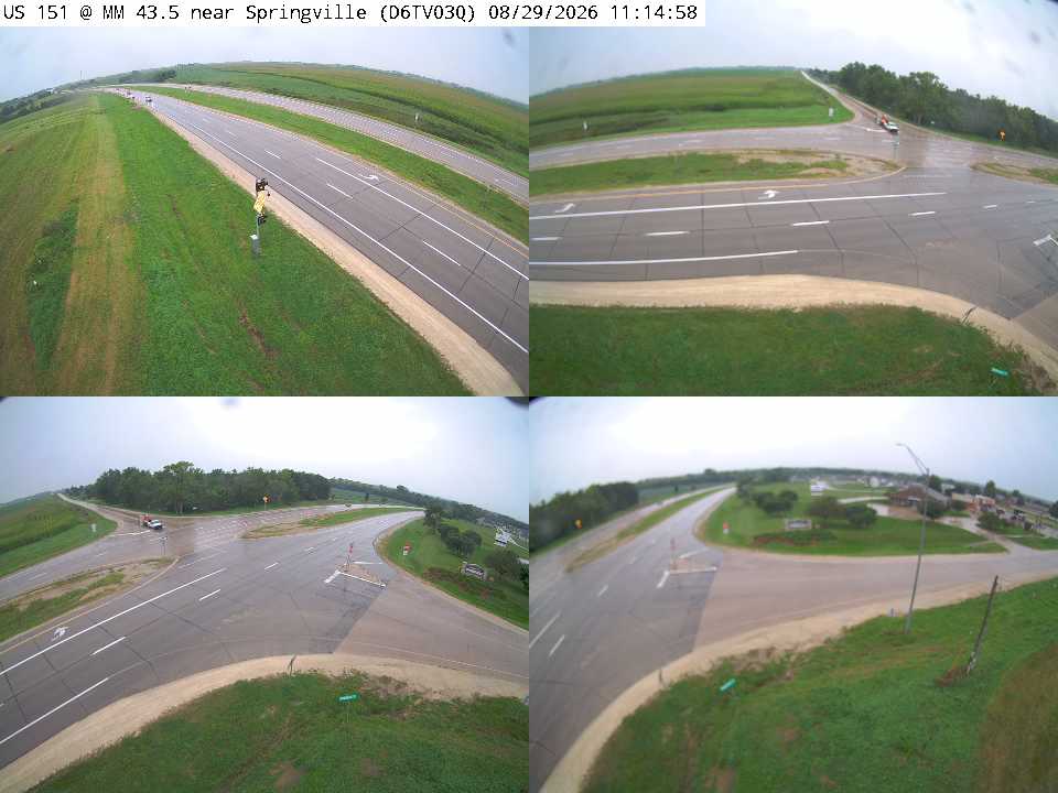 US 151 @ MM 43.5 near Springville W ICWS QUAD (03Q) live camera view