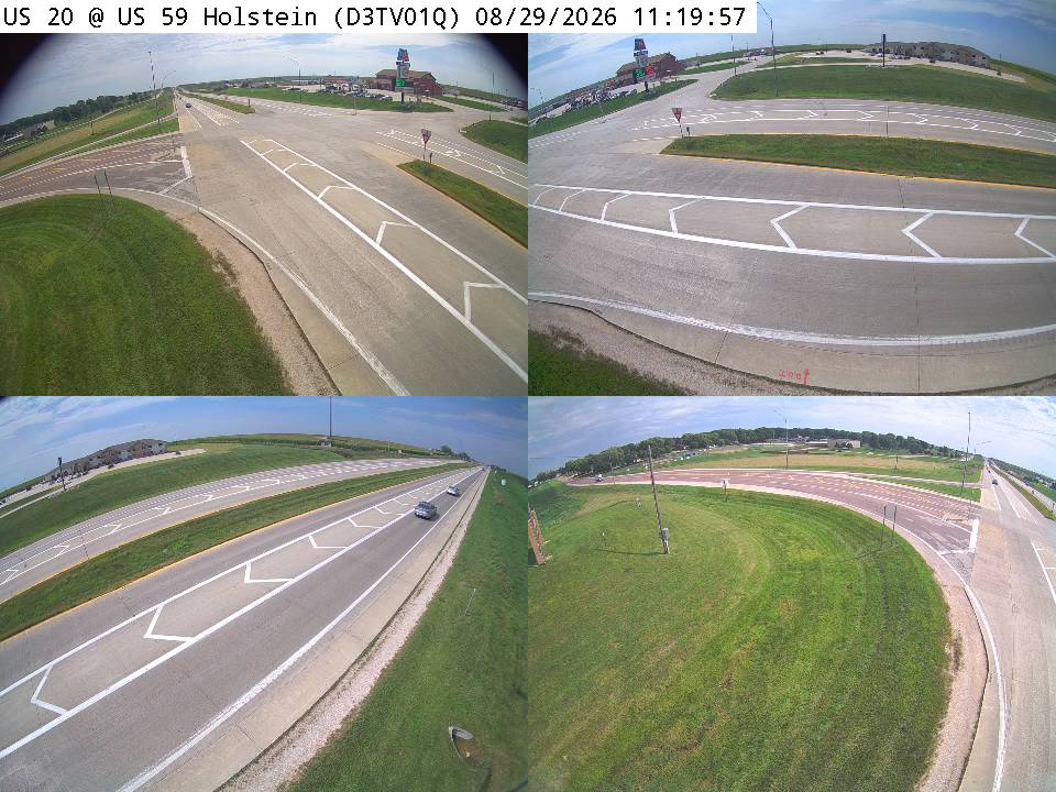 US 20 @ US 59 Holstein - Quad (D3TV01Q) live camera view