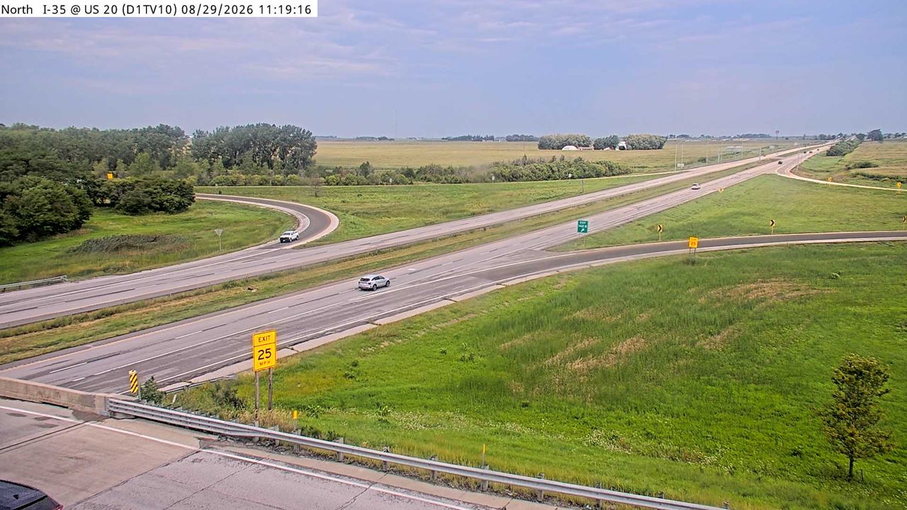 I-35 @ MM 142.5 (US 20) live camera view