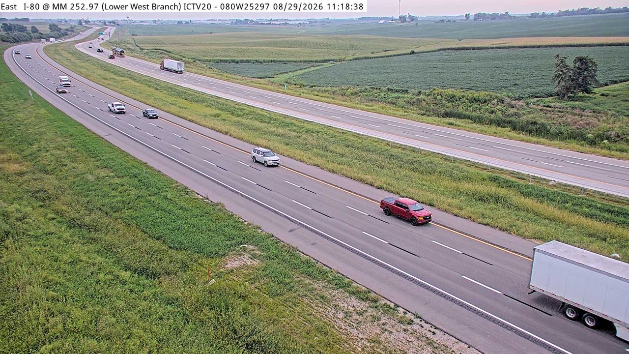 I-80 @ MM 252.9 (Lower West Branch Road) live camera view