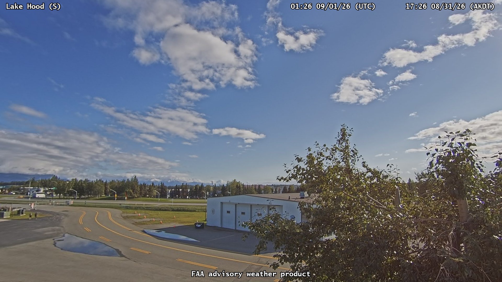 Lake Hood — South live camera view