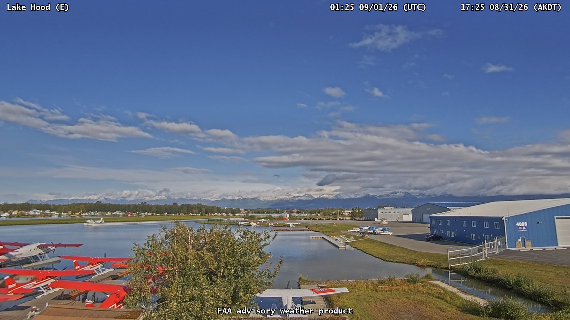 Lake Hood — East live camera view