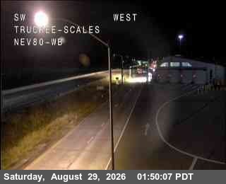 Hwy 80 at Truckee Scales live camera view