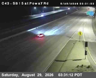 (C 043) I-15 : Just South Of Poway Road live camera view