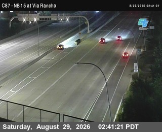 (C087) I-15 : Via Rancho Parkway live camera view