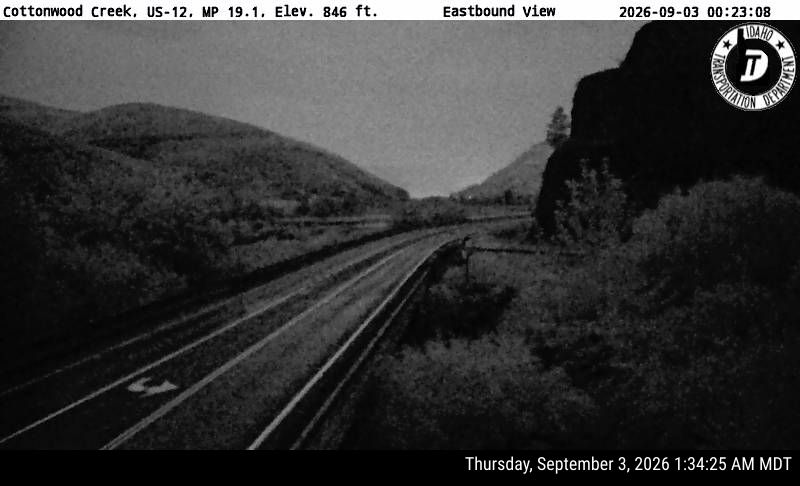 US-12 Cottonwood Creek live camera view
