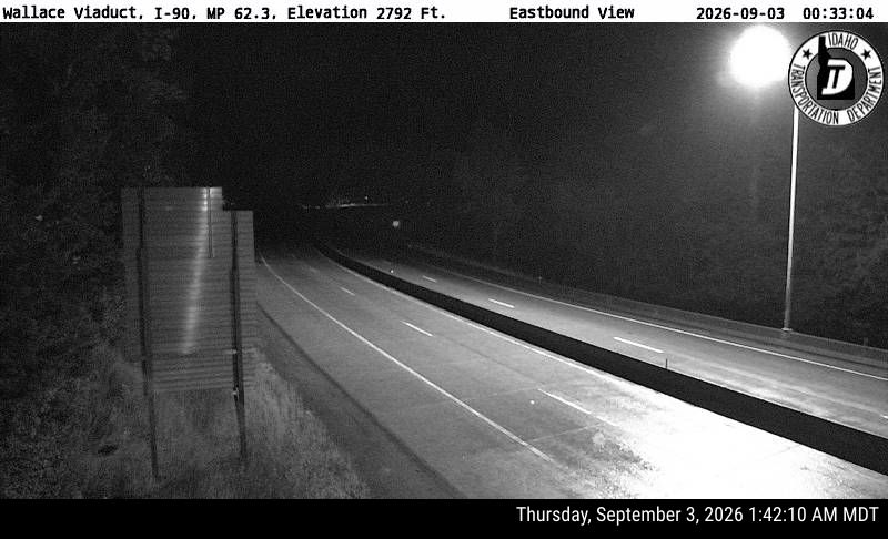 I-90 Wallace live camera view