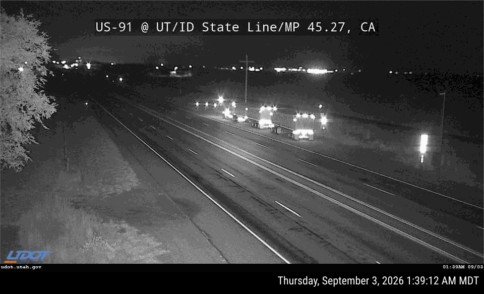 US-91 ID/UT State Line, UT live camera view