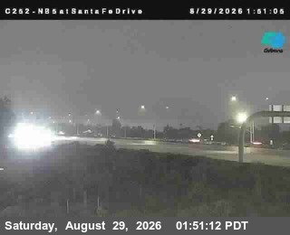 (C252) I-5 : NB at Santa Fe Drive live camera view