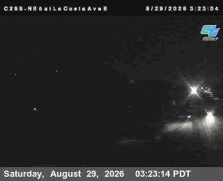 (C268) I-5: NB at La Costa Ave Bottom live camera view