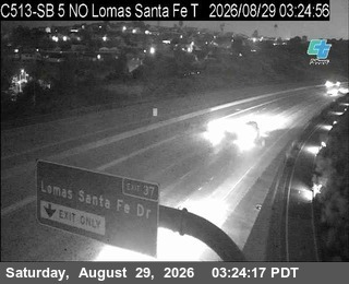 (C513) I-5 : SB North of Lomas Santa Fe T live camera view