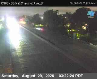 (C366) I-5 : SB at Chestnut Ave B live camera view