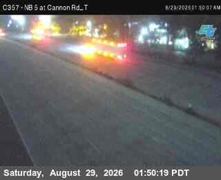 (C357) I-5 : NB at Cannon Rd T live camera view
