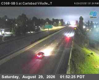 (C368) I-5 : SB at Carlsbad Village_T live camera view