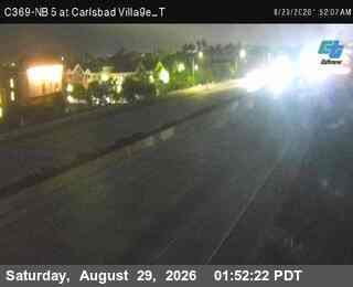 (C369) I-5 : NB at Carlsbad Village T live camera view