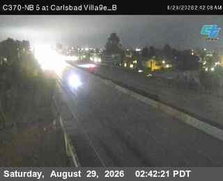 (C370) I-5 : NB at Carlsbad Village B live camera view