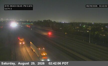 SR-91 : (2) Beach Boulevard live camera view