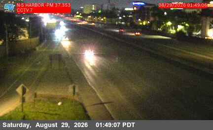 I-5 : (7) Harbor Boulevard live camera view