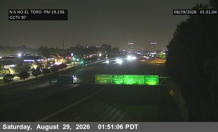 I-5 : (97) North of El Toro (Carlota) live camera view