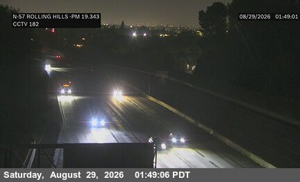SR-57 : (182) Rolling Hills Road Undercross live camera view