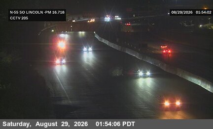 SR-55 : (205) South of Lincoln live camera view