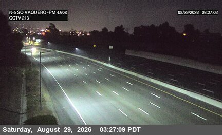 I-5 : (213) South of Avenida Vaquero On live camera view