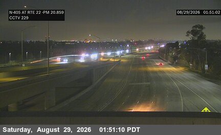I-405 : (229) North of RTE 22 live camera view