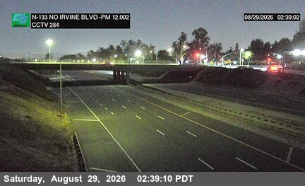 SR-133 (284): North of Irvine Boulevard Overcross live camera view